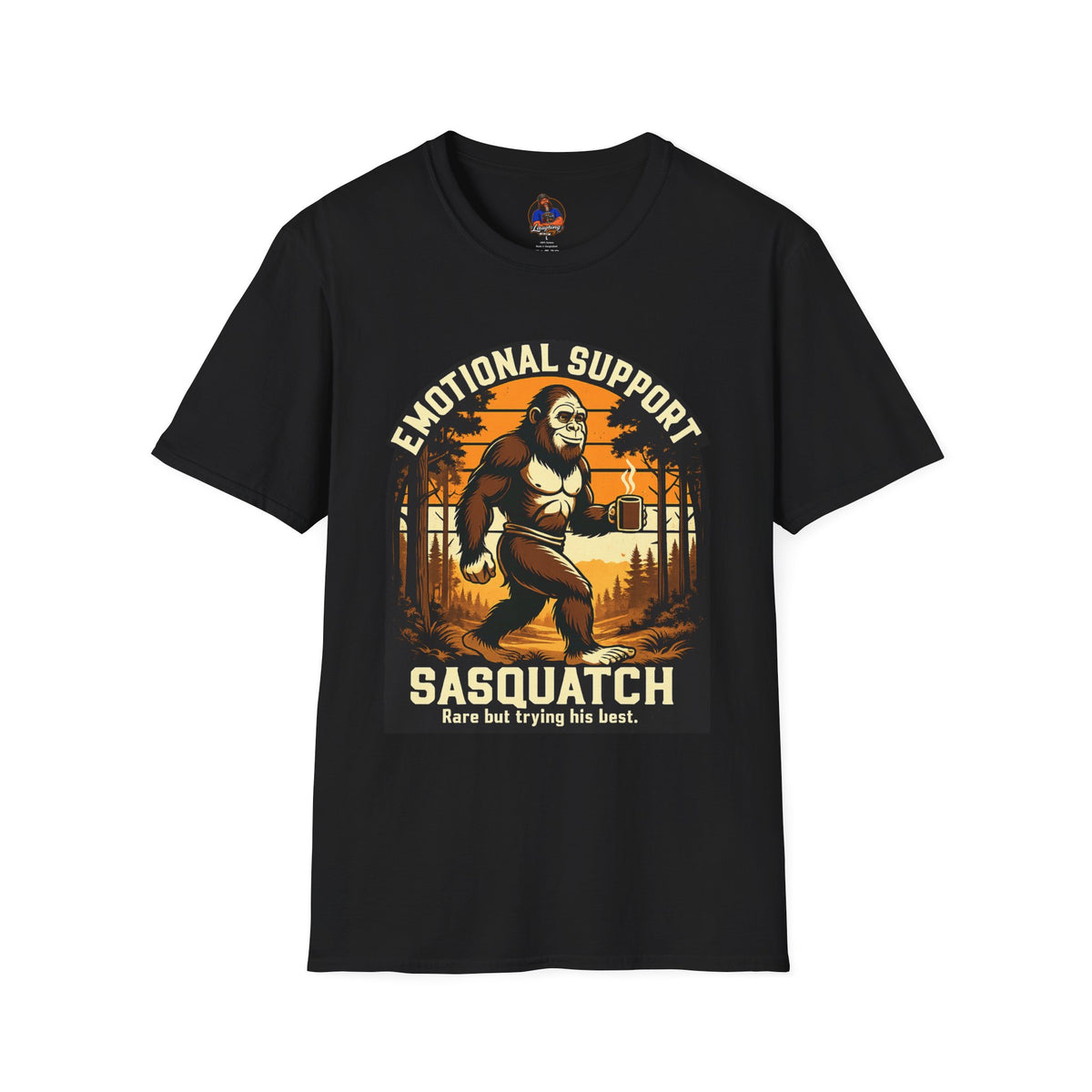 Emotional Support Sasquatch T-Shirt | Sasquatch Coffee Forest Graphic