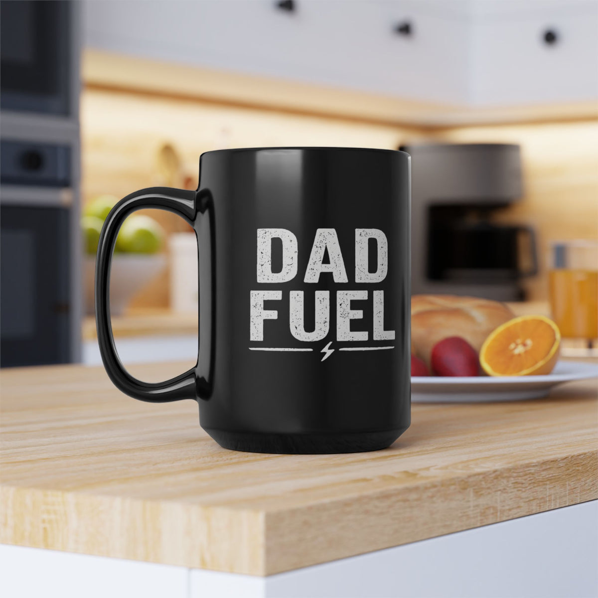 Dad Fuel Coffee Mug, Funny Fuel Gauge Gift for Dad