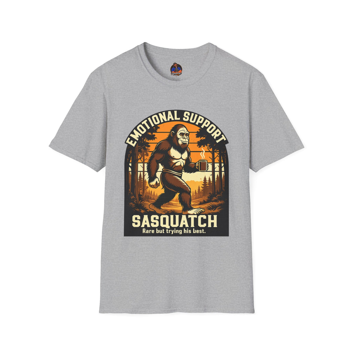 Emotional Support Sasquatch T-Shirt | Sasquatch Coffee Forest Graphic