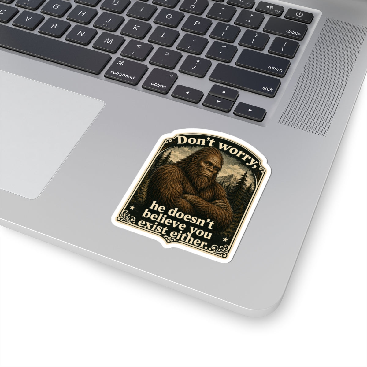 Bigfoot Vinyl Sticker, Funny Sasquatch Cryptid Decal