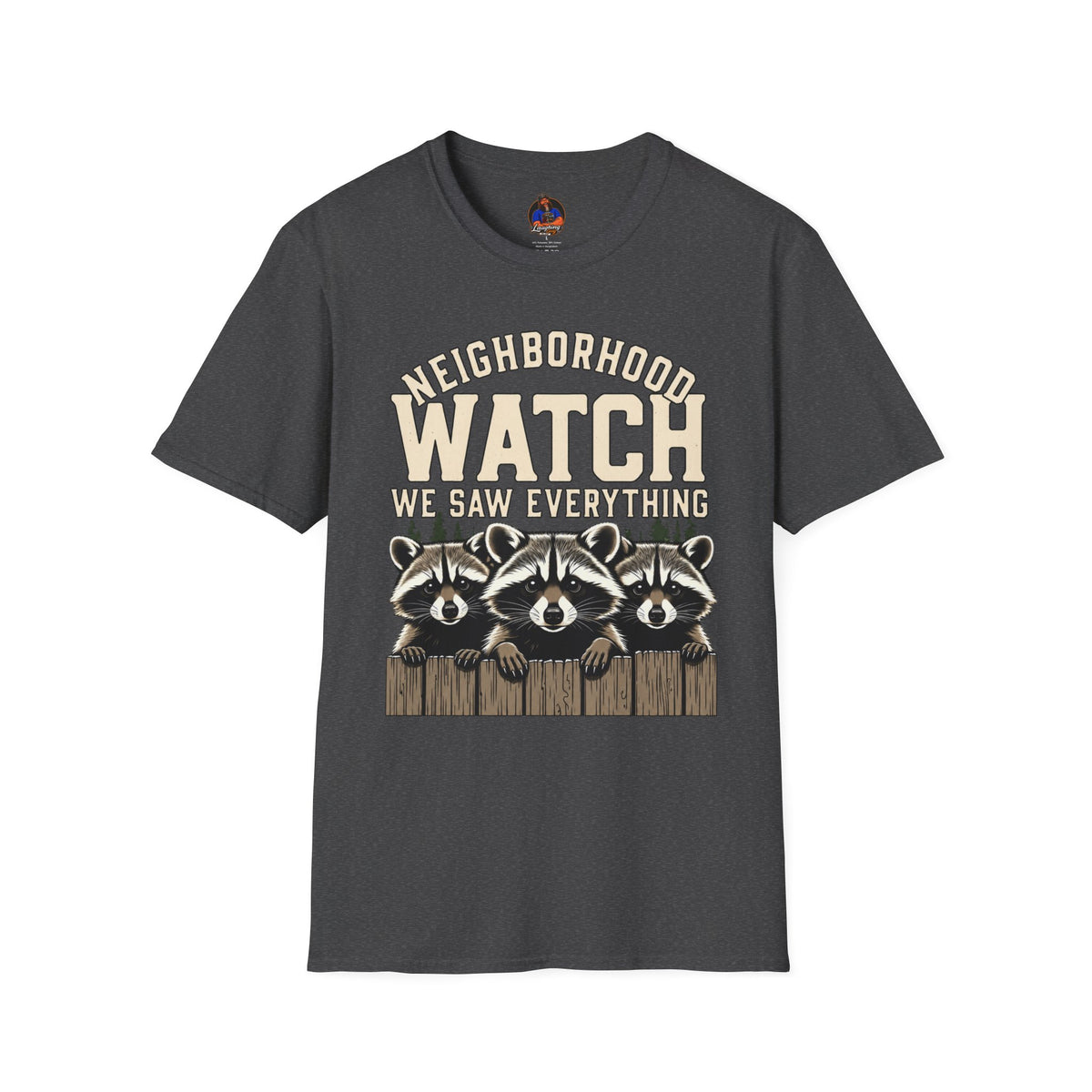 Neighborhood Watch Raccoon T-Shirt, Funny Wildlife Camping Tee