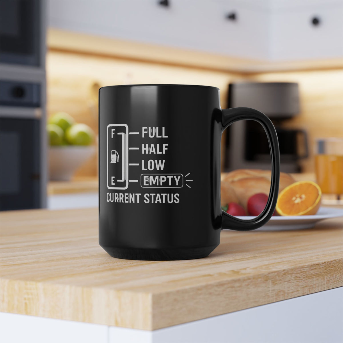 Dad Fuel Coffee Mug, Funny Fuel Gauge Gift for Dad
