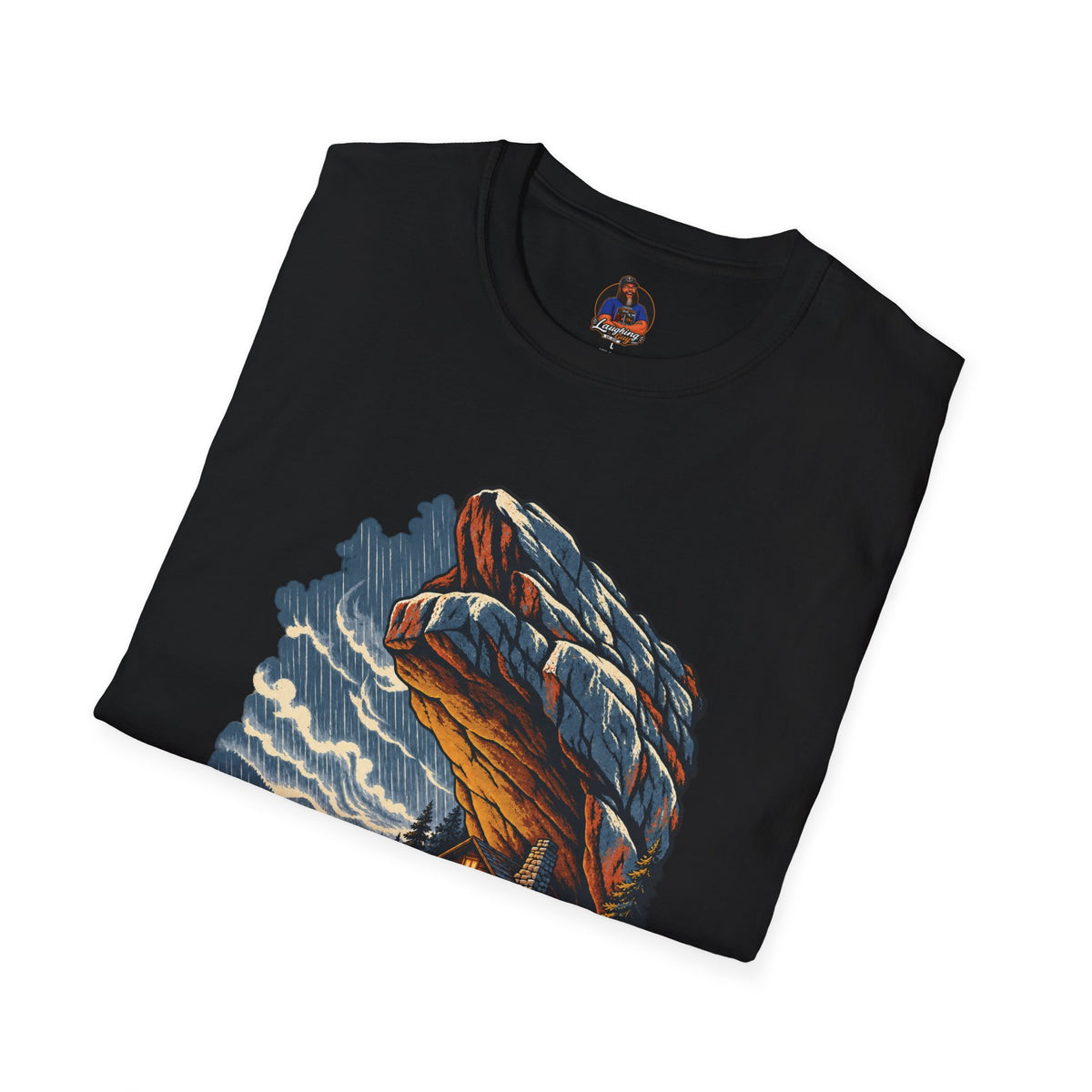 Psalm 46:1 Christian Shirt | Refuge in the Storm Cabin Graphic Tee | Inspirational Scripture T Shirt | Faith Gift for Men and Women