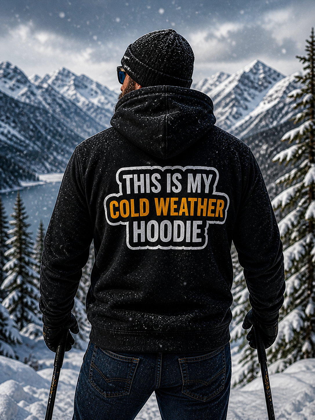 Crisp Brisk Frosty Chilly Frigid Hoodie, Funny Cold Weather Sweatshirt