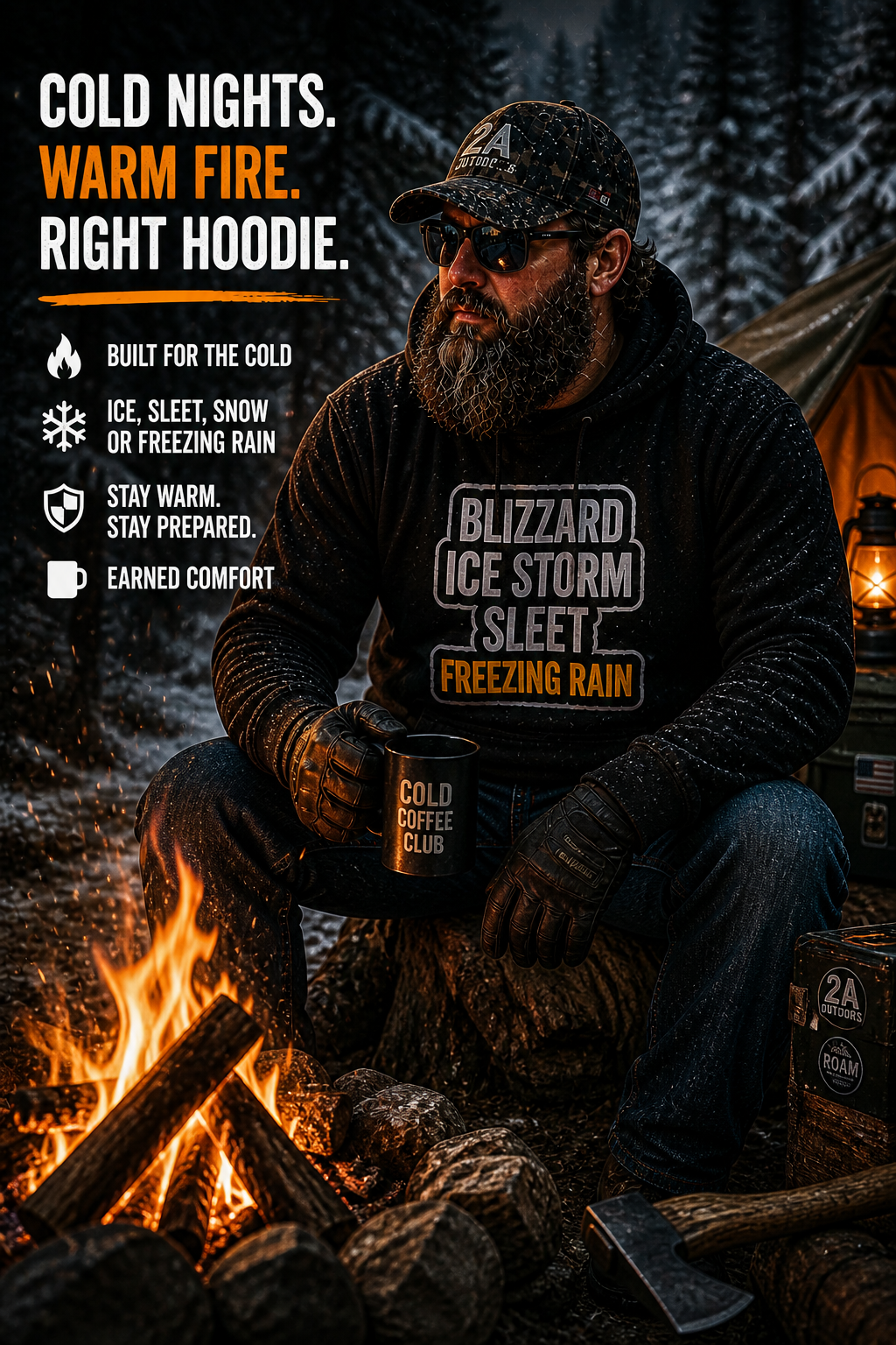 Crisp Brisk Frosty Chilly Frigid Hoodie, Funny Cold Weather Sweatshirt