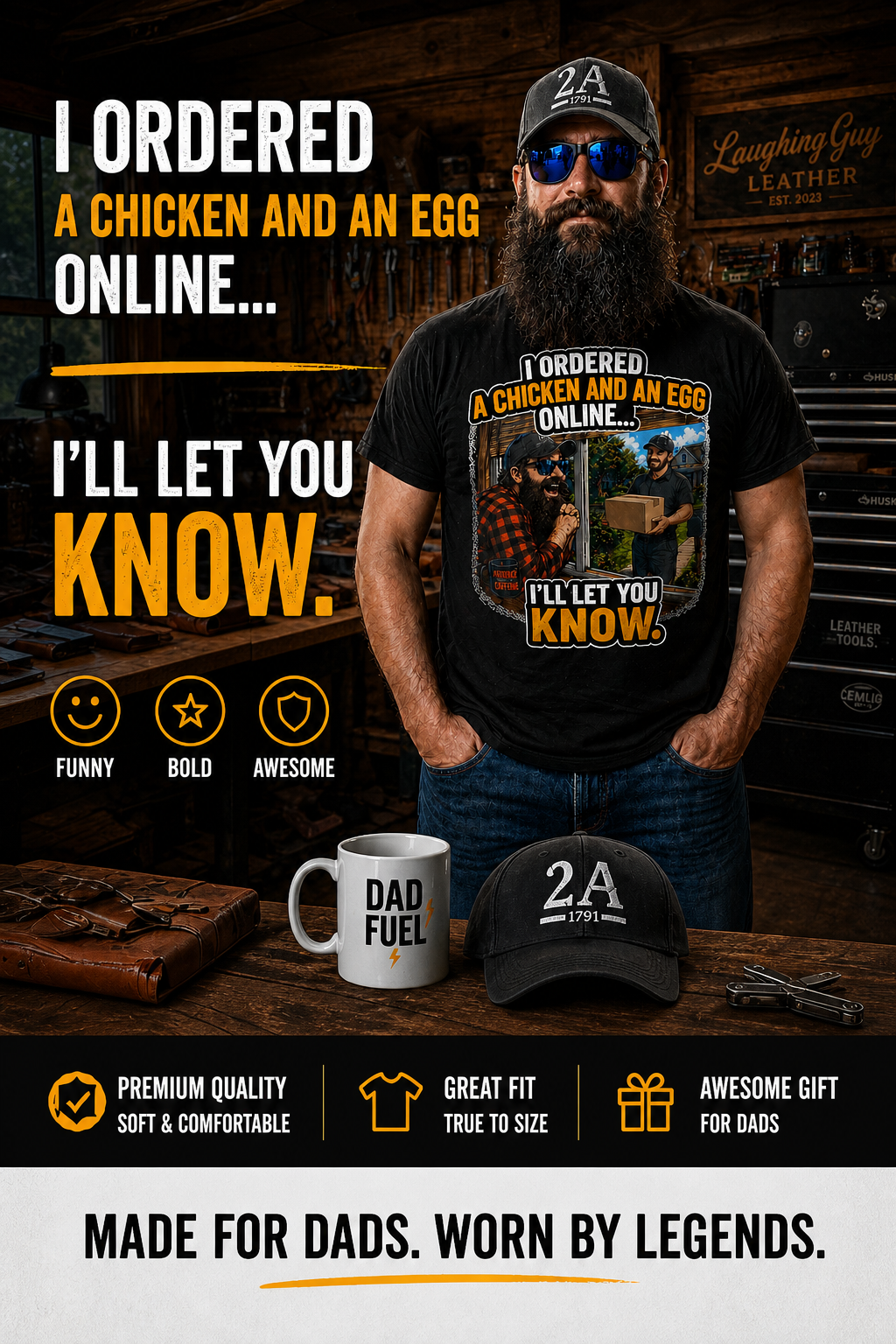 Chicken and Egg Online T-Shirt, Funny Dad Joke Graphic Tee