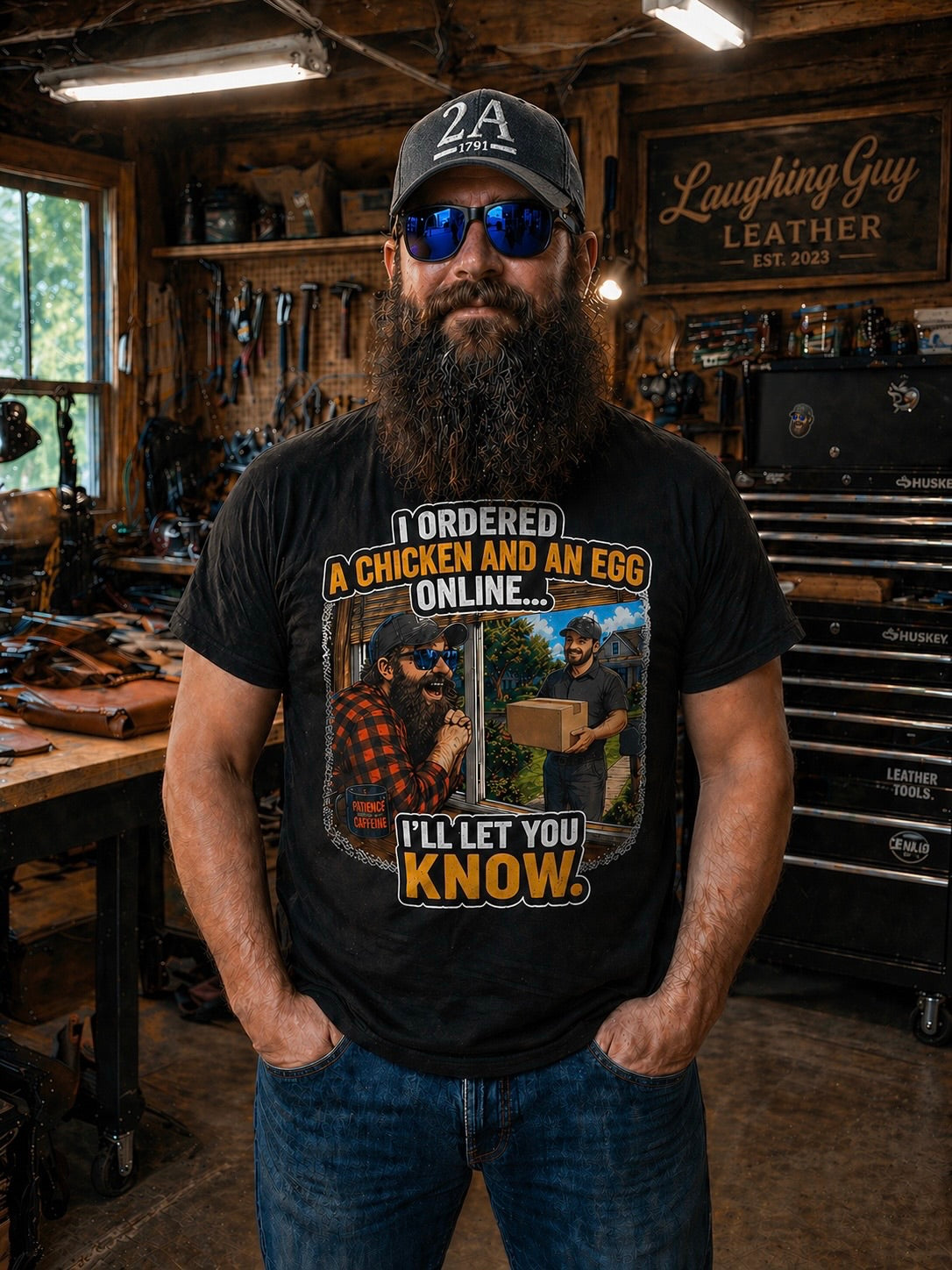 Chicken and Egg Online T-Shirt, Funny Dad Joke Graphic Tee