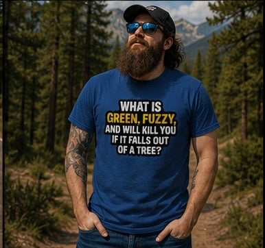 Pool Table Tree Riddle T-Shirt, Funny Dad Joke Front and Back Tee