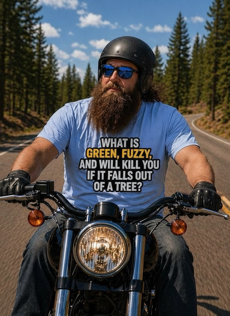 Pool Table Tree Riddle T-Shirt, Funny Dad Joke Front and Back Tee