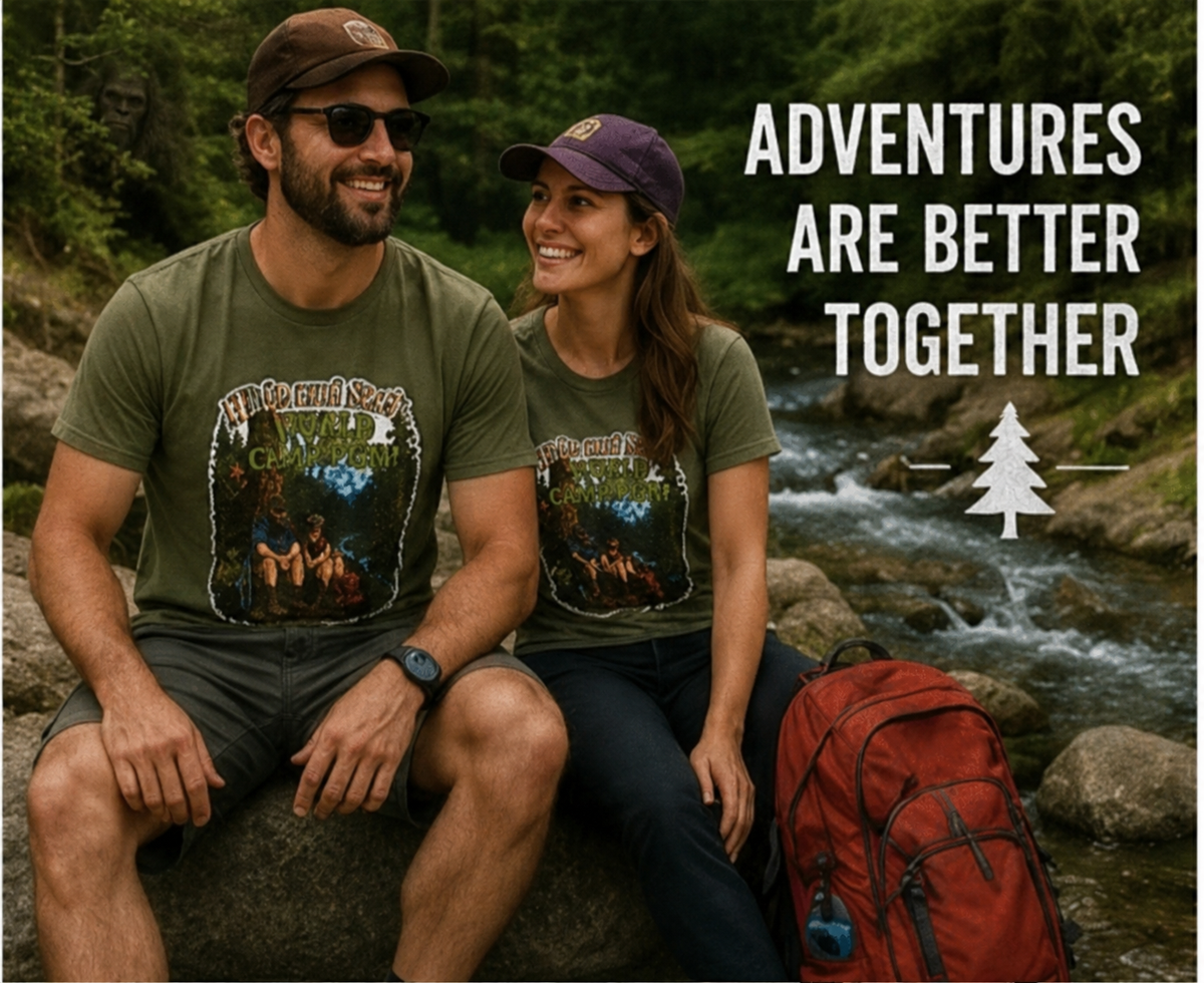 Hide and Seek World Champion Bigfoot T-Shirt, Funny Sasquatch Hiking Tee