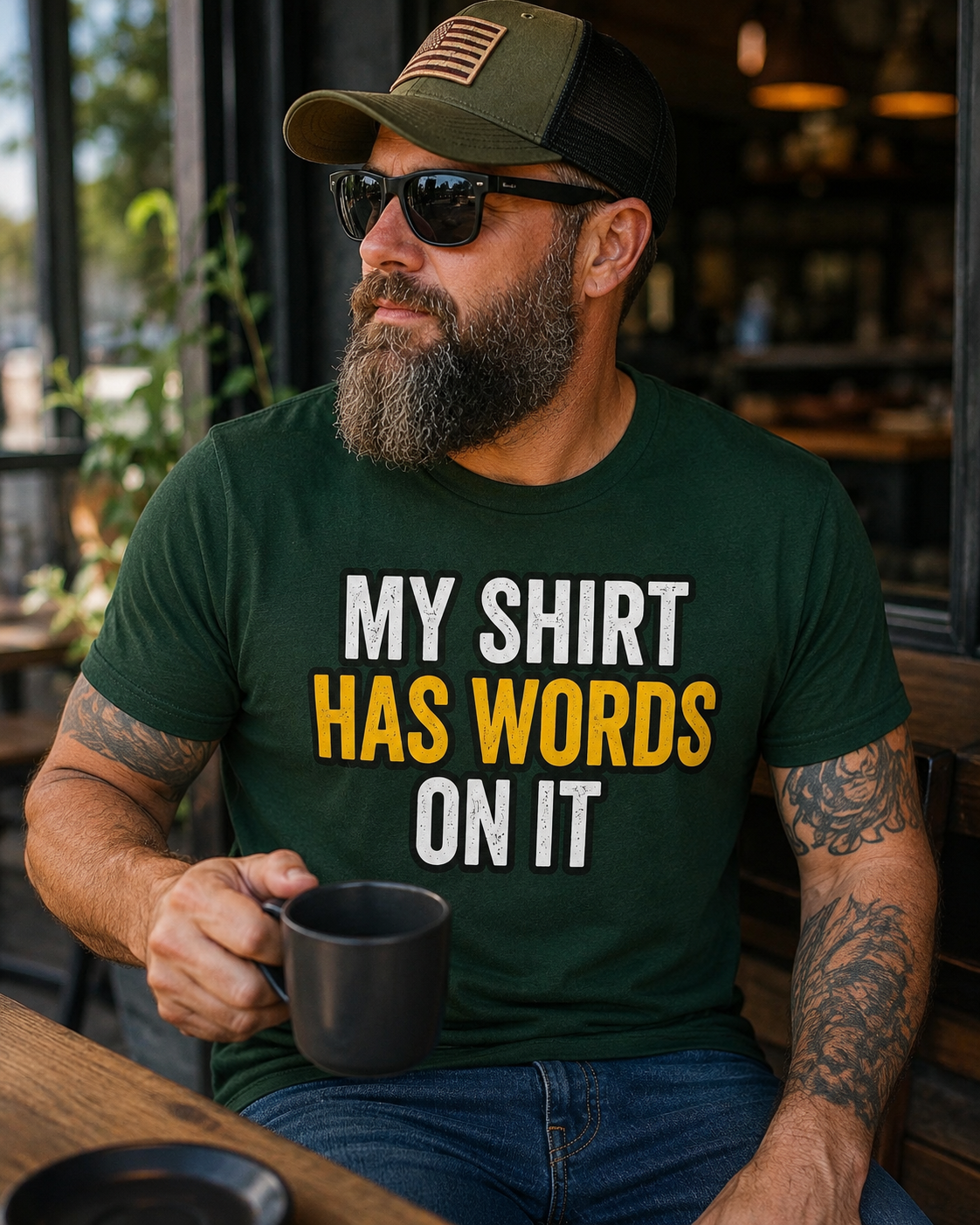 My Shirt Has Words on It T-Shirt, Funny Sarcastic Dad Joke Tee