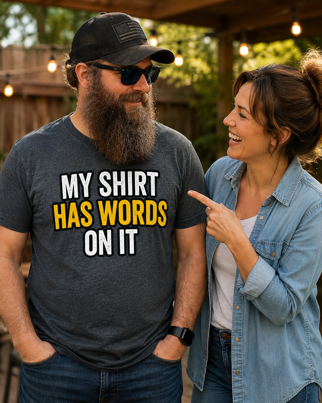 My Shirt Has Words on It T-Shirt, Funny Sarcastic Dad Joke Tee