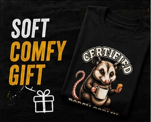 Certified Porch Goblin Possum T-Shirt, Funny Snack-Loving Opossum Tee