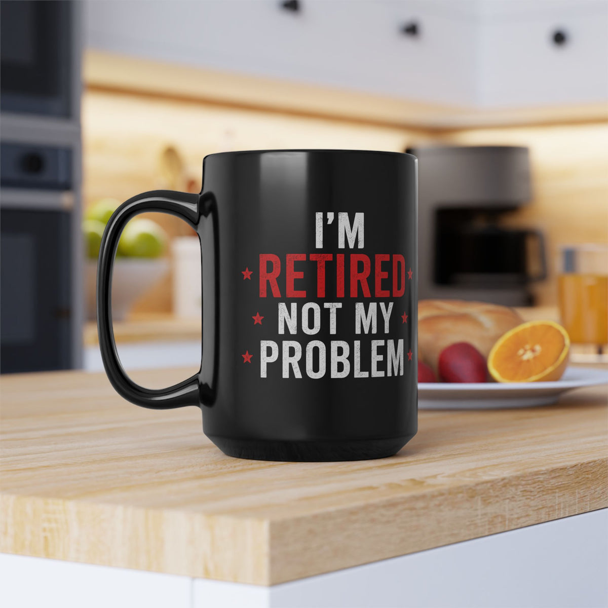 Shrugging Stick Figure Black Mug, Funny Minimalist Coffee Cup