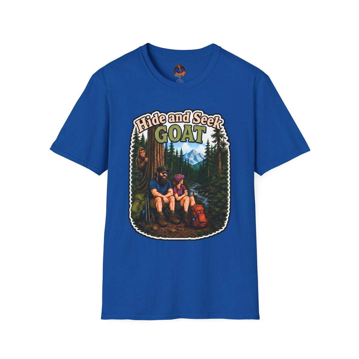 Hide and Seek GOAT Bigfoot T-Shirt, Funny Sasquatch Camping Tee