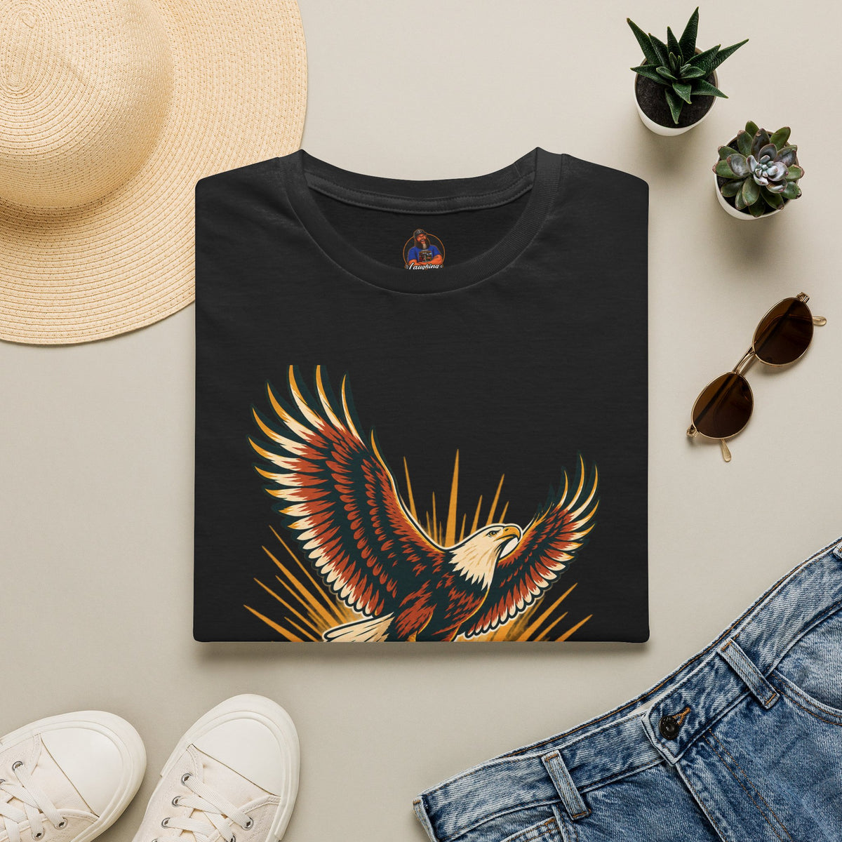 Isaiah 40:31 Eagle Shirt | Christian Mountain Graphic Tee | Renewed Strength Scripture T Shirt | Inspirational Faith Gift for Men and Women