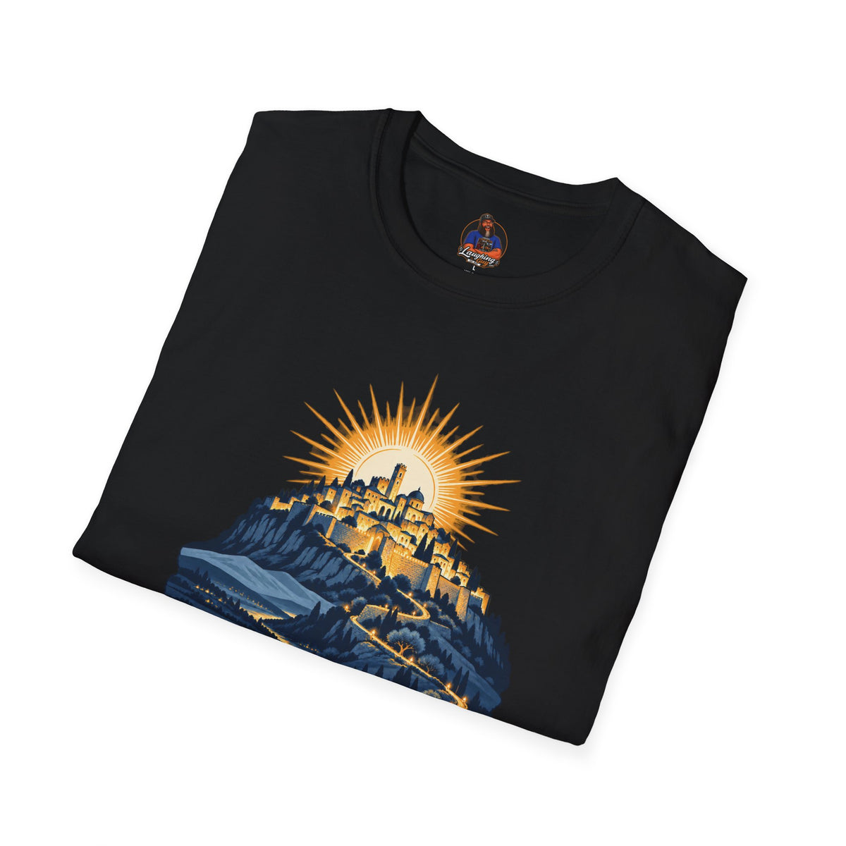 Matthew 5:14 Christian Shirt | City on a Hill Graphic Tee | Light of the World Scripture T Shirt | Inspirational Faith Gift for Adults