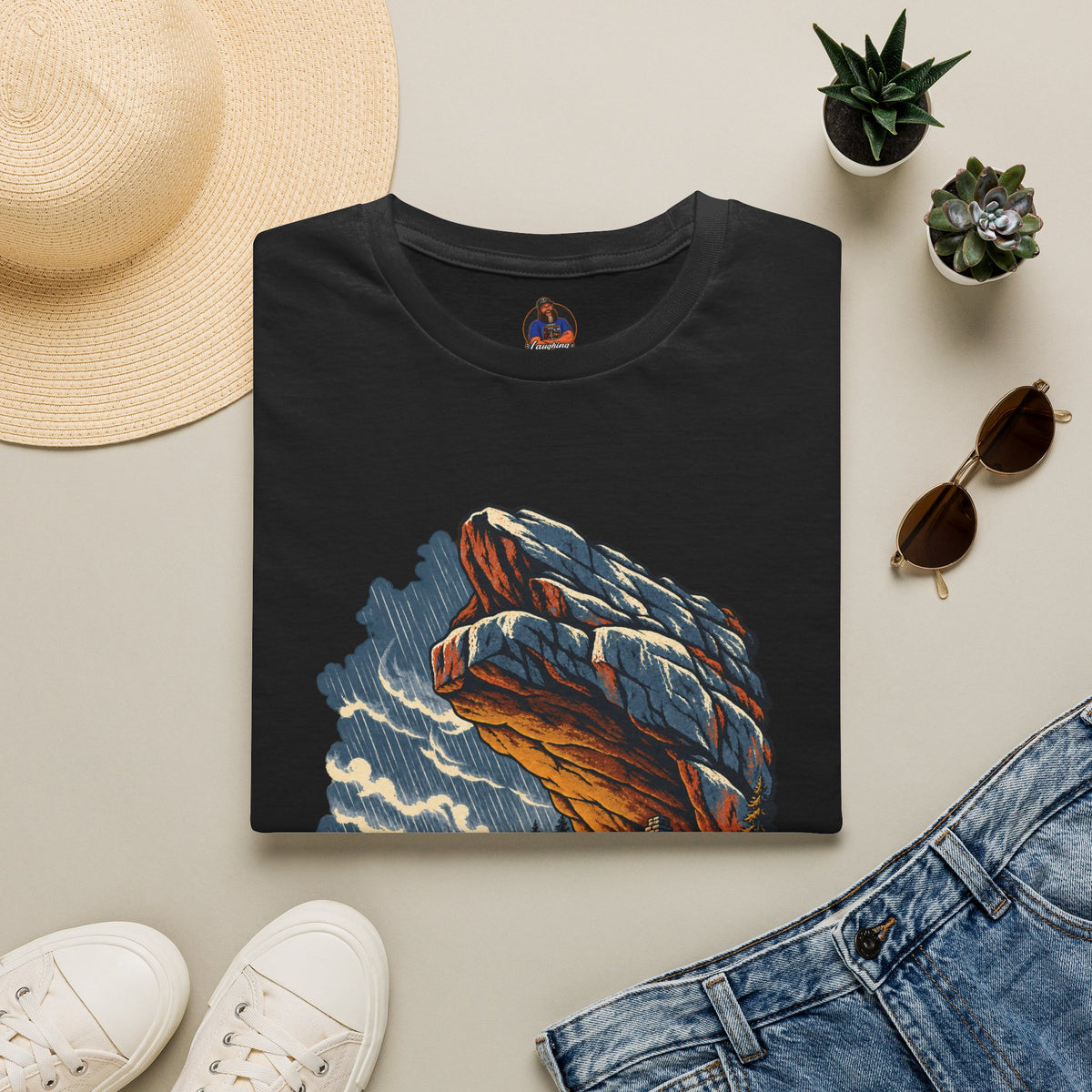 Psalm 46:1 Christian Shirt | Refuge in the Storm Cabin Graphic Tee | Inspirational Scripture T Shirt | Faith Gift for Men and Women
