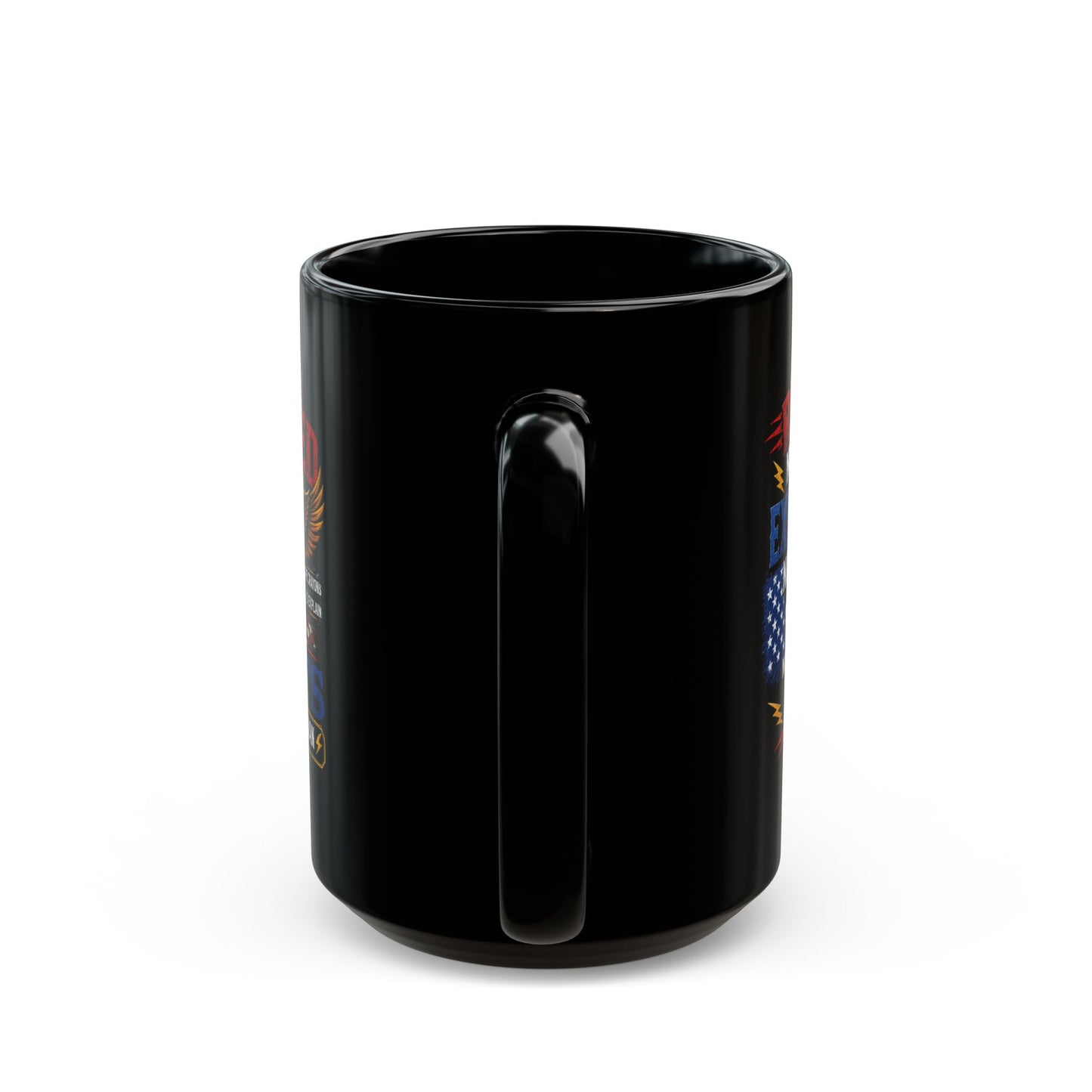 Retired Electrician Mug, Patriotic Eagle and American Flag Coffee Cup
