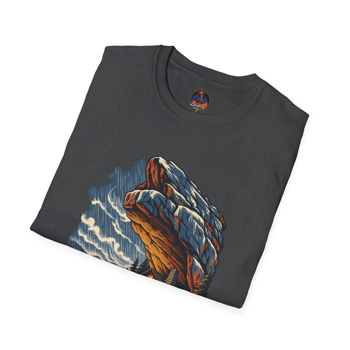 Psalm 46:1 Christian Shirt | Refuge in the Storm Cabin Graphic Tee | Inspirational Scripture T Shirt | Faith Gift for Men and Women