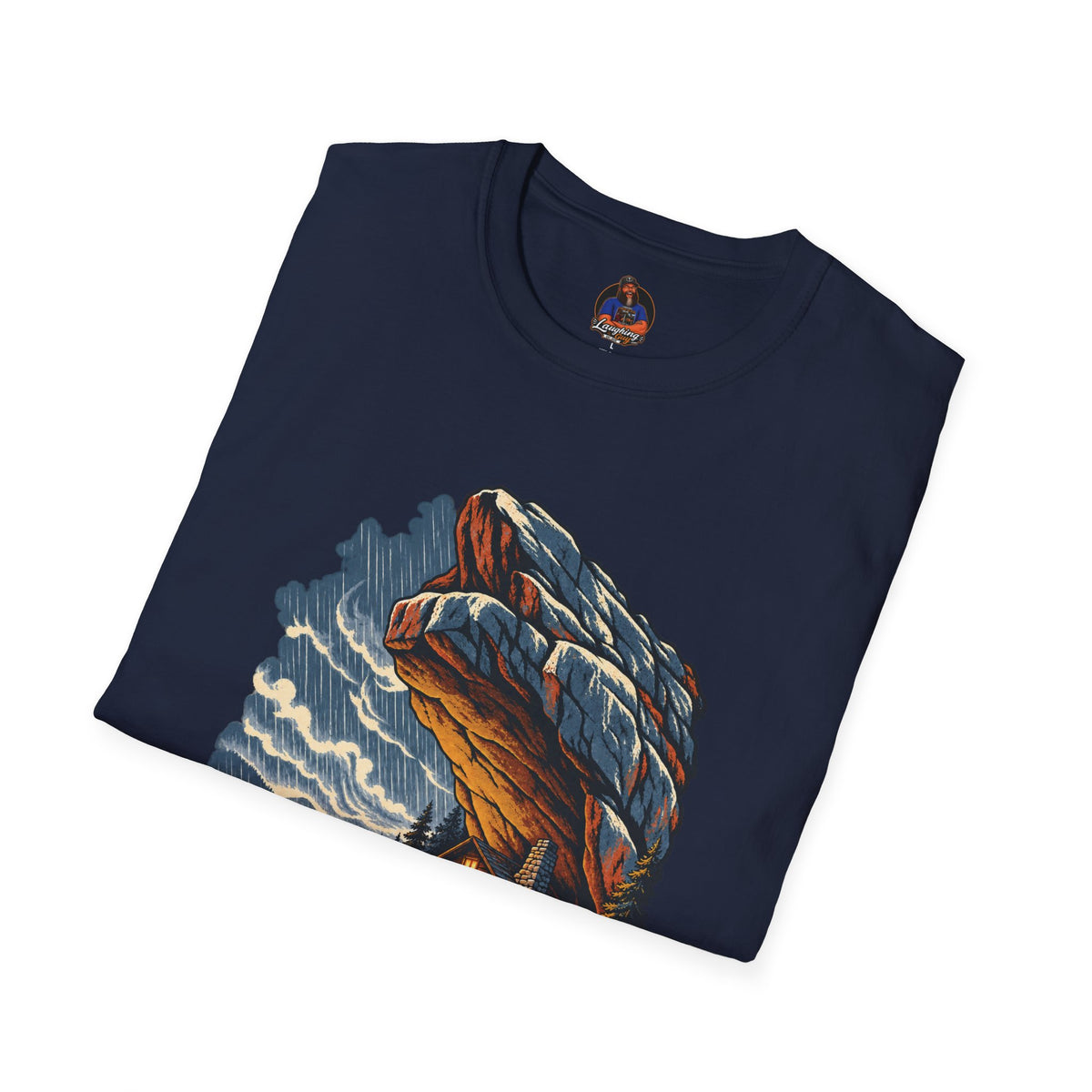 Psalm 46:1 Christian Shirt | Refuge in the Storm Cabin Graphic Tee | Inspirational Scripture T Shirt | Faith Gift for Men and Women