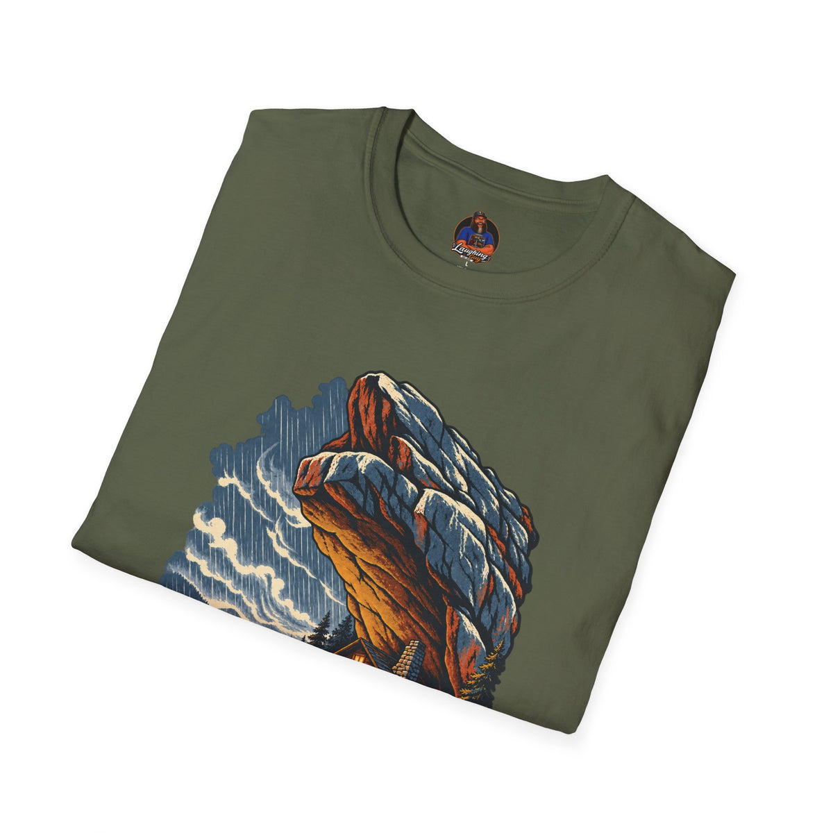 Psalm 46:1 Christian Shirt | Refuge in the Storm Cabin Graphic Tee | Inspirational Scripture T Shirt | Faith Gift for Men and Women